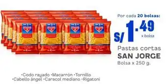 Makro Pastas cortas SAN JORGE Bolsa x 250 g. oferta