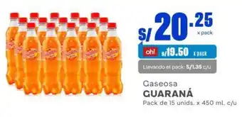 Makro Gaseosa GUARANÁ Pack de 15 unids. x 450 ml. c/u oferta