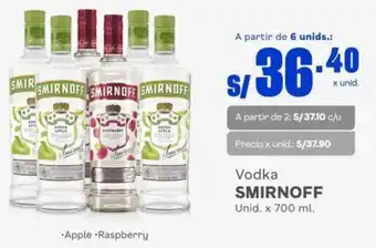 Makro Vodka SMIRNOFF Unid. x 700 ml. x unid. oferta