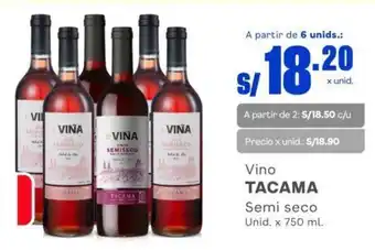 Vino TACAMA Semi seco Unid. x 750 ml.