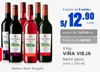 Makro Vino VIÑA VIEJA Semi seco Unid. x 750 ml. oferta