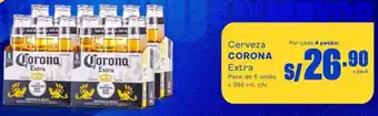 Makro Cerveza CORONA Extra Pack de 6 unids. x 355 ml. c/u oferta