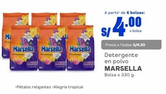Makro Detergente en polvo MARSELLA Bolsa x 330 g. oferta