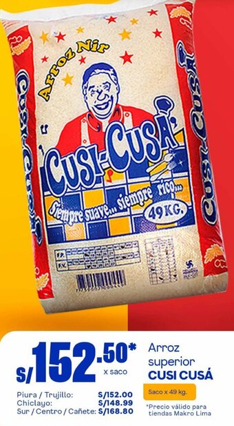 Makro Arroz superior CUSI CUSÁ Saco x 49 kg. oferta