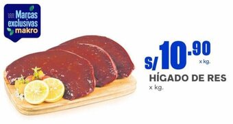 Makro HÍGADO DE RES x kg. oferta