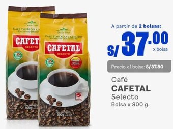 Makro Café CAFETAL Selecto Bolsa x 900 g. oferta