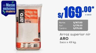 Makro Arroz superior nir ARO Saco x 49 kg. oferta
