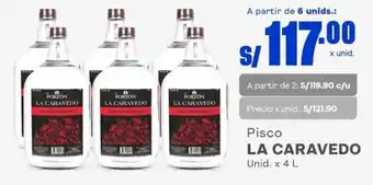 Makro Pisco LA CARAVEDO Unid. x 4 L oferta