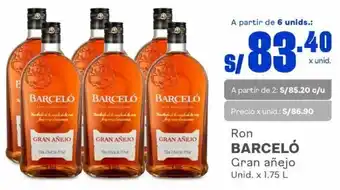 Makro Ron BARCELÓ Gran añejo Unid. x 1.75 L oferta