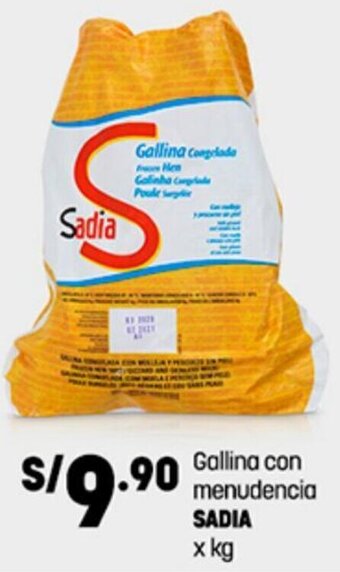 Plaza Vea Gallina con menudencia SADIA x kg oferta