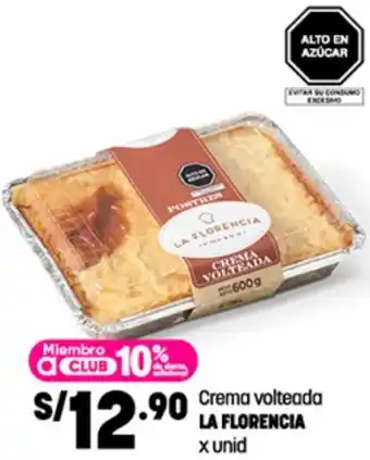 Plaza Vea Crema volteada LA FLORENCIA x unid oferta