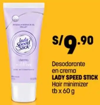 Plaza Vea Desodorante en crema LADY SPEED STICK Hair minimizer tb x 60 g oferta