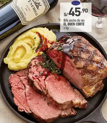 Plaza Vea Bife ancho de res EL BUEN CORTE x kg oferta
