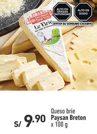 Plaza Vea Queso brie Paysan Breton x 100g oferta