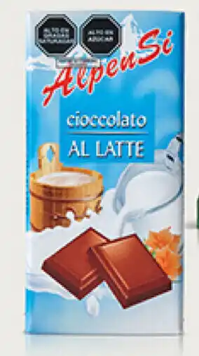 Plaza Vea Chocolate amargo/ chocolate de Leche Alpen Si tb x 100 g oferta
