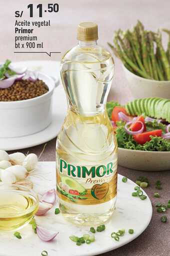 Plaza Vea Aceite vegetal Primor premium bt x 900 ml oferta