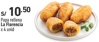 Plaza Vea Papa rellena La Florencia x 4 unid oferta