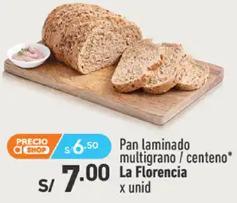 Plaza Vea Pan laminado multigrano / centeno* La Florencia x unid oferta