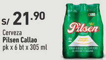Plaza Vea Cerveza Pilsen Callao pk x 6 bt x 305 ml oferta