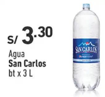 Plaza Vea Agua San Carlos bt x 3 L oferta