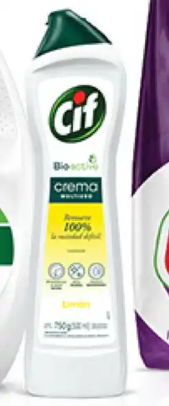 Plaza Vea Limpiador en crema CIF bioactive limón/original bt x 750 g oferta