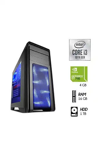 Tiendas EFE Cpu gamer intel core i3 16gb 1tb hdd nvidia gt730 4gb case 500w led oferta