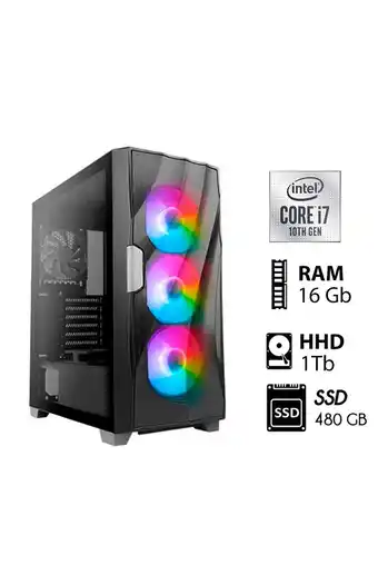 Tiendas EFE Computadora pc intel core i7-10th ram 16gb 1tb + ssd 480gb oferta