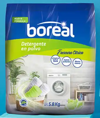 Plaza Vea Detergente en polvo BOREAL floral / limón bl x 5.8 kg oferta