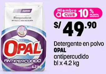 Plaza Vea Detergente en polvo OPAL antipercudido bl x 4.2 kg oferta
