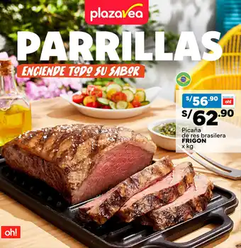 Plaza Vea Picaña de res brasilera FRIGON x kg oferta