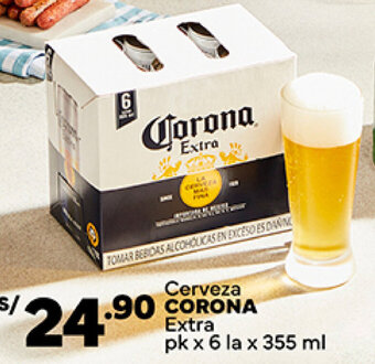 Cerveza CORONA Extra pk x 6 la x 355 ml
