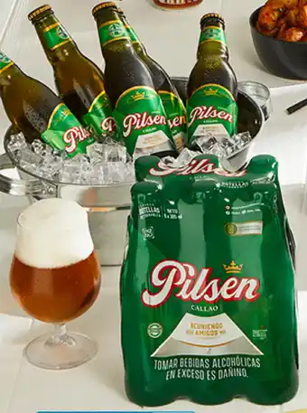 Plaza Vea Cerveza PILSEN pk x 6 bt x 305 ml oferta