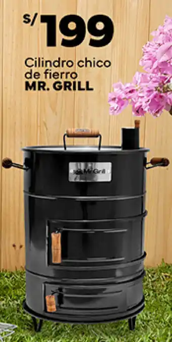 Plaza Vea Cilindro chico de fierro MR. GRILL oferta
