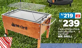 Plaza Vea Caja china chica con parrilla Varillas MR. GRILL oferta