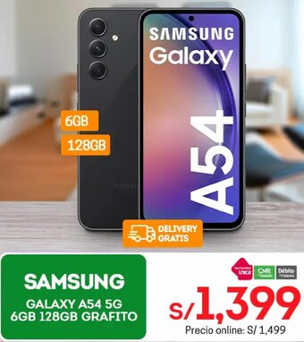 Tottus SAMSUNG GALAXY A54 5G 6GB 128GB GRAFITO oferta