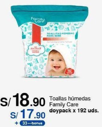 Metro Toallas húmedas Family Care doypack x 192 uds. oferta