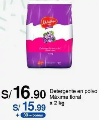 Metro Detergente en polvo Máxima floral x 2 kg oferta