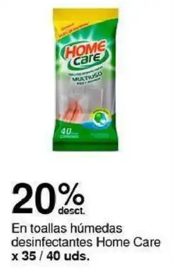 Metro En toallas húmedas desinfectantes Home Care x 35/40 uds. oferta