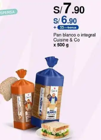 Metro Pan blanco o integral Cuisine & Co x 500g oferta