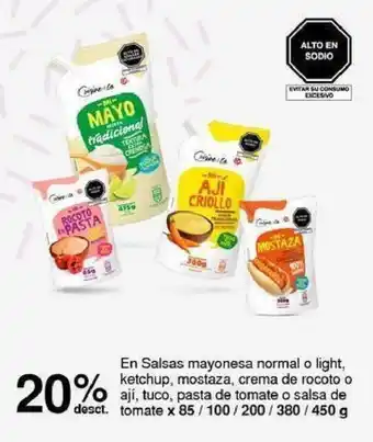 Metro En Salsas mayonesa normal 85/100/200/380/450g oferta