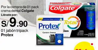 Metro Por la compra de 01 pack crema dental Colgate oferta