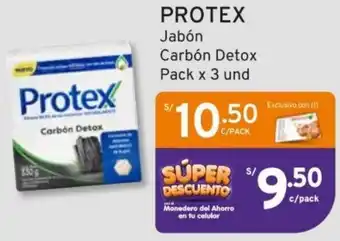 Mifarma PROTEX Jabón Carbón Detox Pack x 3 und oferta