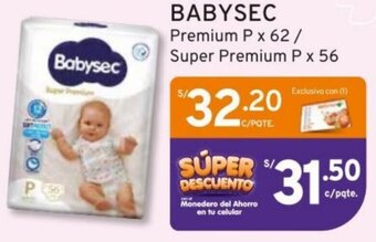 Mifarma BABYSEC Premium P x 62/ Super Premium P x 56 oferta