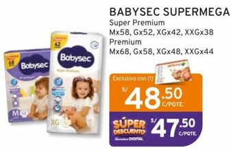 Mifarma BABYSEC SUPERMEGA Super Premium Mx58, Gx52, XGX42, XXGX38 oferta