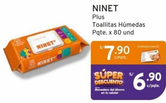 Mifarma NINET Plus Toallitas Húmedas Pqte. x 80 und oferta
