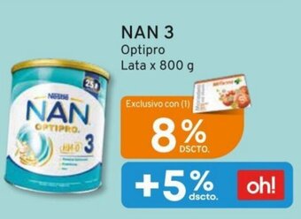 NAN 3 Optipro Lata x 800 g