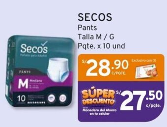 Mifarma SECOS Pants Talla M / G Pqte. x 10 und oferta