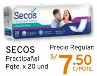 Mifarma SECOS Practipañal S/ Pqte. x 20 und oferta