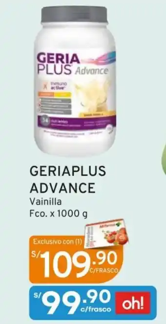 Mifarma GERIA PLUS Advance Vainilla Fco. x 1000g oferta