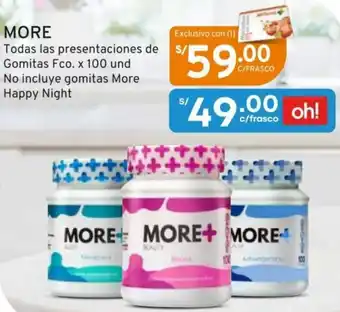 Mifarma MORE Todas las presentaciones de S/ Gomitas Fco. x 100 und oferta